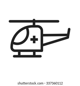 Helicopter, flight, sky icon vector image. Can also be used for healthcare and science. Suitable for use on web apps, mobile apps and print media.