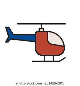 Helicopter Flight for Transportation Icon