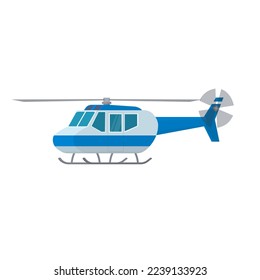 Helicopter. Helicopter flight, vector illustration