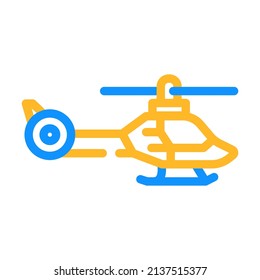 helicopter fly transport color icon vector. helicopter fly transport sign. isolated symbol illustration