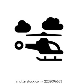 Icono de vuelo del helicóptero (ilustración vectorial)