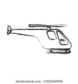 helicopter flying isolated icon