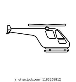 helicopter flying isolated icon