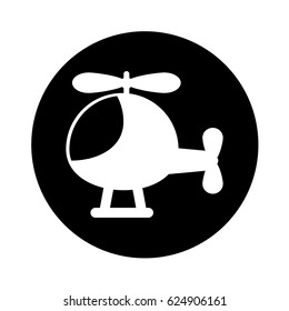 helicopter flying isolated icon