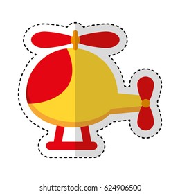helicopter flying isolated icon