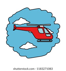 helicopter flying on the sky