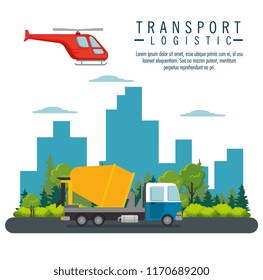 helicopter flying and truck transport icon helicopter flying and truck transport icon