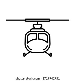 Helicopter front view icon outline vector
