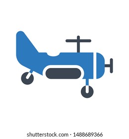helicopter glyph colour vector icon