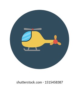 helicopter glyph flat vector icon