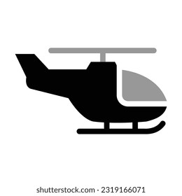 Helicopter glyph icon. Adventure icon set. Vector illustration isolated on white background.