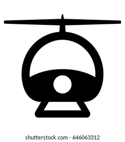 Helicopter Glyph Vector Icon