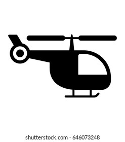 Helicopter Glyph Vector Icon