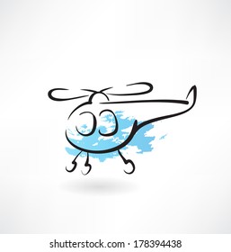 helicopter grunge icon