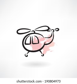helicopter grunge icon