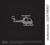 Helicopter icon - Black Creative Background