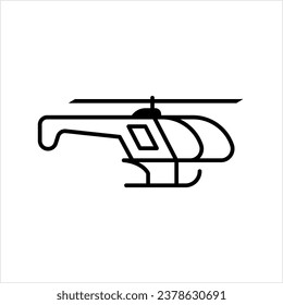 Helicopter Icon, Chopper Icon, Helicopter Flying Vehicle, Rotorcraft Vector Art Illustration