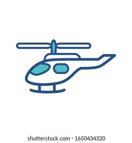 helicopter icon collection, trendy style