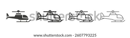 Helicopter icon collection for website designs