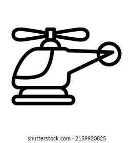 Icono de helicóptero, Ilustración vectorial del icono de copto