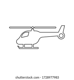 Helikoptersymboldesign isoliert auf weißem Hintergrund