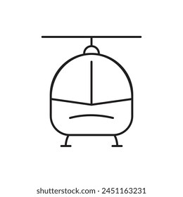 Hubschrauber-Icon-Design, isoliert auf weißem Hintergrund, Vektorillustration