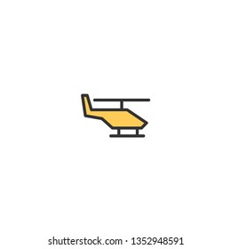 Helicopter icon design. Transportation icon vector illustration