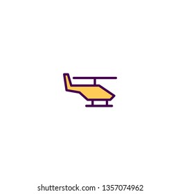 Helicopter icon design. Transportation icon vector illustration