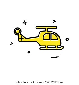 Helicopter icon design vector