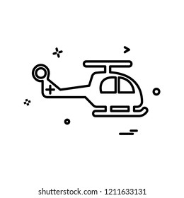 Helicopter icon design vector