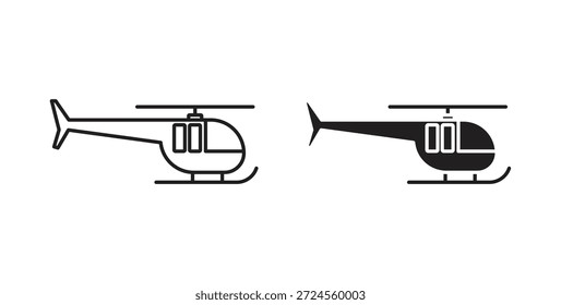 Helikoptersymbol im Doodle- und Strichstil.
