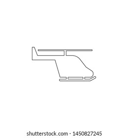 helicopter icon. Element of army for mobile concept and web apps icon. Outline, thin line icon for website design and development, app development
