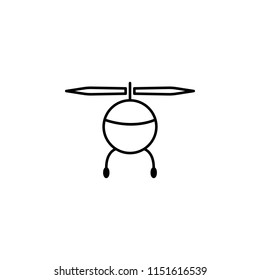 helicopter icon. Element of drones for mobile concept and web apps illustration. Thin line icon for website design and development, app development. Premium icon