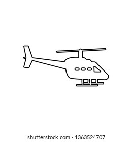 helicopter icon. Element of transport for mobile concept and web apps icon. Outline, thin line icon for website design and development, app development