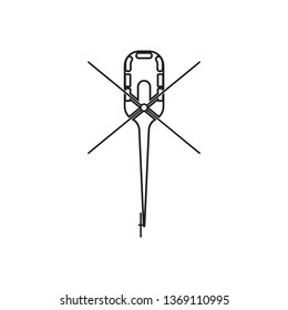helicopter icon. Element of Transport view from above for mobile concept and web apps icon. Outline, thin line icon for website design and development, app development
