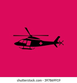 Helicopter Icon. Eps-10.