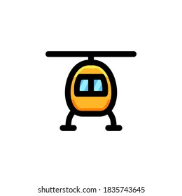 Helicopter Icon Filled Outline Transportation Illustration Logo Vector
