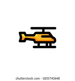 Helicopter Icon Filled Outline Transportation Illustration Logo Vector
