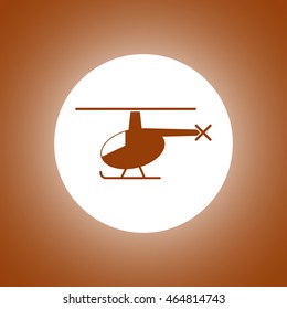 helicopter icon. Flat design style eps 10