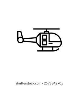 Helicopter icon Flat fill set collection