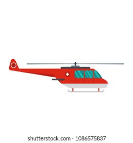 Helicopter icon. Flat illustration of helicopter vector icon for web