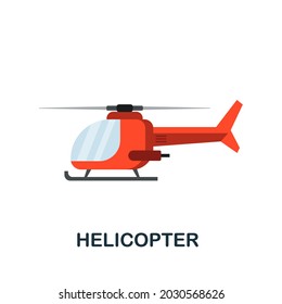 Helicopter icon. Flat sign element from transport collection. Creative Helicopter icon for web design, templates, infographics and more