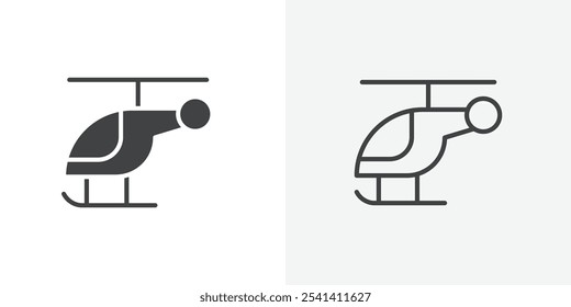 Ícone de helicóptero plano e design simples