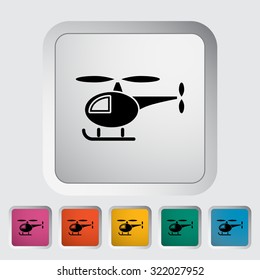 Helicopter icon. Flat vector related icon for web and mobile applications. It can be used as - logo, pictogram, icon, infographic element. Vector Illustration. 