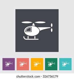 Helicopter icon. Flat vector related icon for web and mobile applications. It can be used as - logo, pictogram, icon, infographic element. Vector Illustration. 