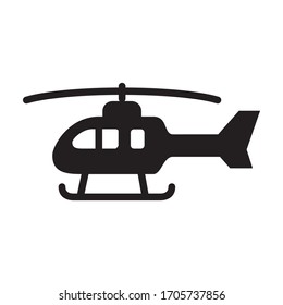 helicopter icon glyph style design