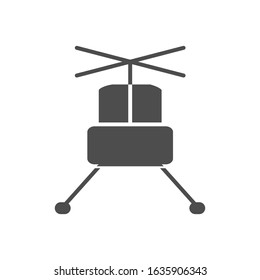 helicopter icon glyph style vector design style eps 10