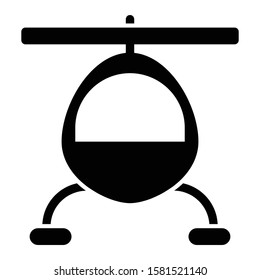 helicopter icon glyph vector design