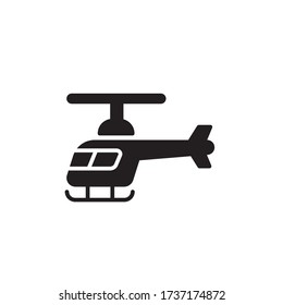 helicopter icon glyph vector. isolated on white background