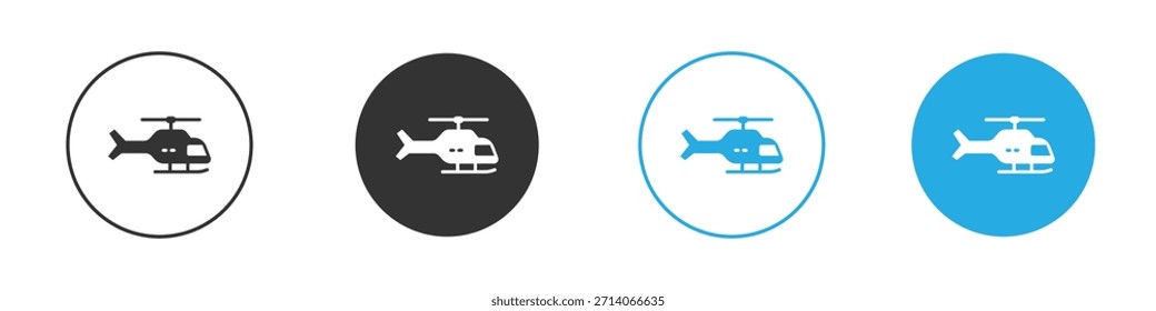 Helicopter icon. Graphic icon design template